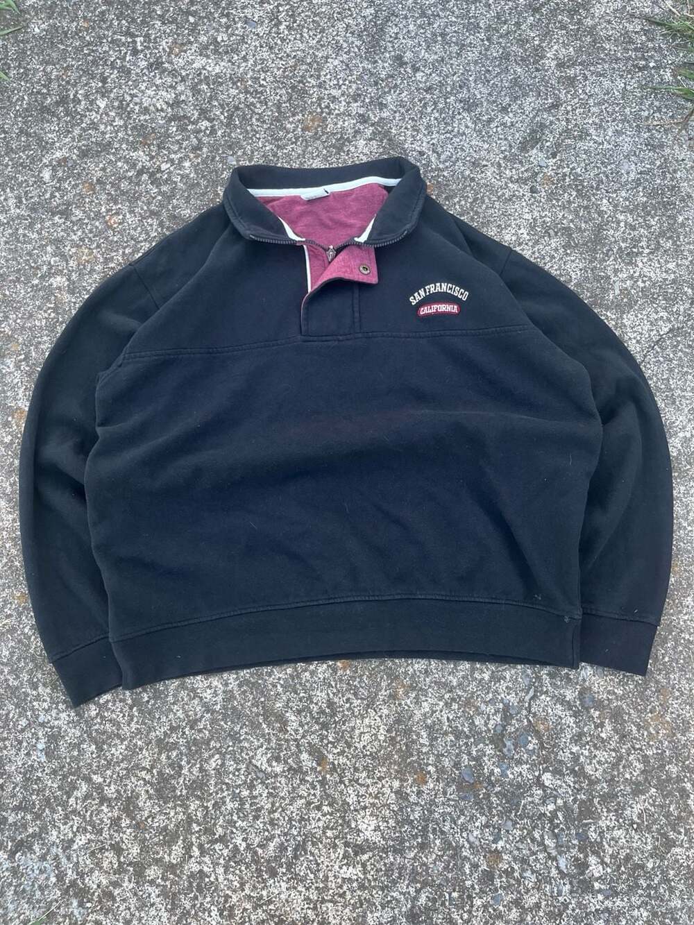 San Francisco California Embroidered Quarter-Zip Pullover